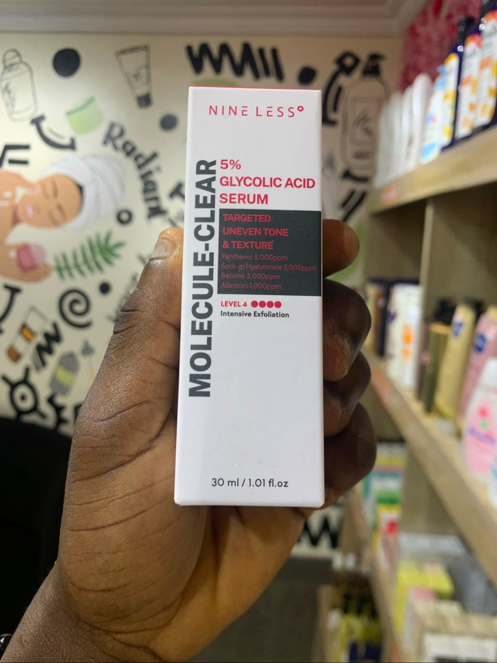 NINELESS -MOLECULE-CLEAR (5% Glycolic Acid) Serum 30ml