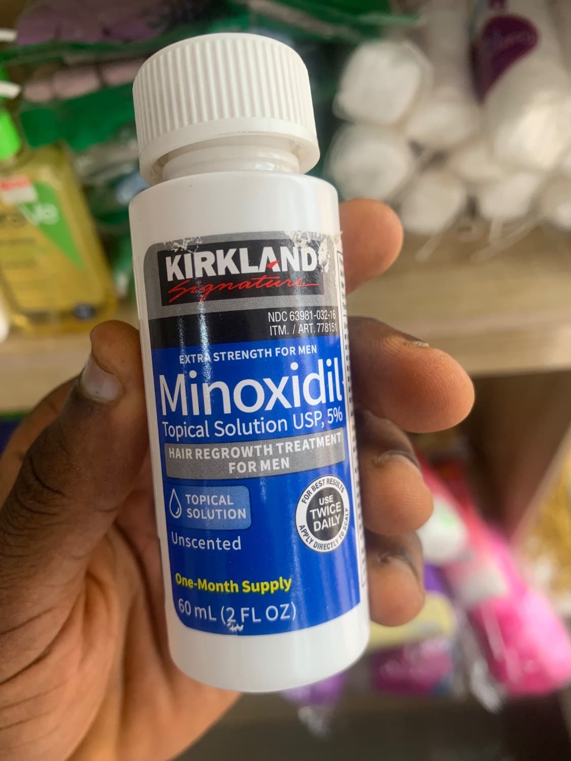 Kirkland Minoxidil 5% Topical Solution Extra Strength Hair Regrowth Treatment for Men