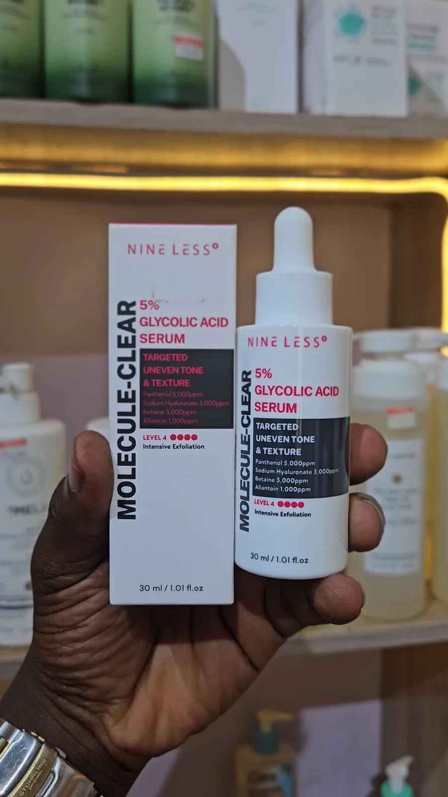 NINELESS -MOLECULE-CLEAR (5% Glycolic Acid) Serum 30ml